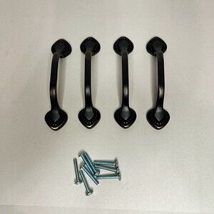 Lot of 4 Vintage Amerock Dark Rubbed Bronze Hardware Drawer Pulls